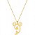 Colar Personalizado Castelo Da Disney E Mickey Folheado Em Ouro 18k [F027] - Imagem 1