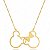 Colar Personalizado Mickey E Minnie Entrelaçados  Folheado Em Ouro 18k [F027] - Imagem 1