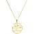 Colar Personalizado Minnie Vazado Folheado Em Ouro 18k [F027] - Imagem 1