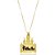 Colar Personalizado Castelo Da Disney Nome Folheado Em Ouro 18k [F027] - Imagem 1