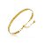 Pulseira Rígida Com Nome E Feixe Folheado Em Ouro 18k [F027] - Imagem 1
