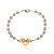 Pulseira De Pérolas Com Coração E Nome Gravado Folheado Em Ouro 18k [F027] - Imagem 1