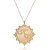 Colar Personalizado Mandala Chapado Com Iniciais Folheado Em Ouro 18k [F027] - Imagem 1