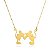 Colar Personalizado Mickey E Minnie Folheado Em Ouro 18k [F027] - Imagem 1