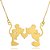 Colar Personalizado Mickey E Minnie Folheado Em Ouro 18k [F027] - Imagem 2