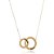 Colar Personalizado Círculos Entrelaçados Com Nomes Folheado Em Ouro 18k [F027] - Imagem 1