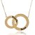 Colar Personalizado Círculos Entrelaçados Com Nomes Folheado Em Ouro 18k [F027] - Imagem 2