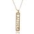 Colar Personalizado Retangular Com Coração E Nome Vazado Folheado Em Ouro 18k [F027] - Imagem 2