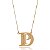 Colar Personalizado Iniciais Sobrepostas Folheado Em Ouro 18k [F027] - Imagem 1
