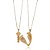 Colar Personalizado Coração E Chave Que Se Completam Folheado Em Ouro 18k [F027] - Imagem 1