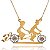 Colar Personalizado Recém Casados Com Detalhes Em Ródio Folheado Em Ouro 18k [F027] - Imagem 2