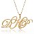 Colar Personalizado Iniciais Folheado Em Ouro 18k [F027] - Imagem 2