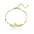 Pulseira Com Corrente De Coração E Nome Folheado Em Ouro 18k [F027] - Imagem 1