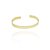 Bracelete Liso Largo Folheado Em Ouro 18k [F027] - Imagem 1