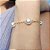 Pulseira De Pérolas Grandes Folheado Em Ouro 18k [F027] - Imagem 2