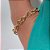 Pulseira Com Elo Oval Médio Folheados Em Ouro 18k [F027] - Imagem 2