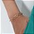Pulseira De Elos Intercalados Com Círculo Folheado Em Ouro 18k [F027] - Imagem 2