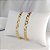 Pulseira Corrente Com Elo Sequenciado Folheado Em Ouro 18k [F027] - Imagem 4