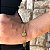Pulseira Com Medalha De São Bento Folheado Em Ouro 18k [F027] - Imagem 2