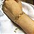 Pulseira Regulável Com Arcos Trabalhados Folheado Em Ouro 18k [F027] - Imagem 2
