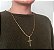 Pingente Cruz Fina Folheado Em Ouro 18k [F027] - Imagem 3