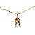 Pingente Ferradura Com Cavalo Folheado Em Ouro 18k [F027] - Imagem 1