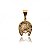 Pingente Ferradura Com Cavalo Folheado Em Ouro 18k [F027] - Imagem 2