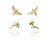 Brinco Duo Com Brincos Religiosos Folheado Em Ouro 18k [F027] - Imagem 1