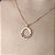 Colar De Circulo Com Metade Em Zircônia Colorida Folheado A Ouro 18k [F027] - Imagem 2