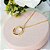 Colar De Circulo Com Metade Em Zircônia Colorida Folheado A Ouro 18k [F027] - Imagem 3