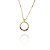 Colar De Circulo Com Metade Em Zircônia Colorida Folheado A Ouro 18k [F027] - Imagem 1