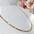 Colar Corrente Com Elos Sequenciados Folheado Em Ouro 18k [F027] - Imagem 2