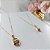 Colar Com Pingente De Cadeado Escrito Amor Folheado Ouro 18k [F027] - Imagem 4