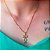 Colar Com Pingente De Menina Folheado Em Ouro 18k [F027] - Imagem 2