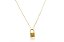 Colar Corrente Cartie Com Pingente De Cadeado Folheado Em Ouro 18k [F027] - Imagem 1