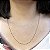 Colar Cumprido Com Mini Elos Folheado Em Ouro 18k [F027] - Imagem 2