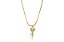 Colar Com Pingente Pequeno De Chave Folheado Em Ouro 18k [F027] - Imagem 1