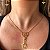 Colar Com Pingente De Fé Folheado Em Ouro 18k [F027] - Imagem 2