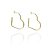 Brinco Argola Em Forma De Coração Lateral Larga Folheado A Ouro 18k [F027] - Imagem 1