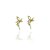 Brinco Fé Com Zircônias Folheado A Ouro 18k [F027] - Imagem 1