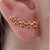 Brinco Ear Cuff Mini Estrelas Vazados Folheado Em Ouro 18k [F027] - Imagem 3