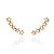 Brinco Ear Cuff Mini Estrelas Vazados Folheado Em Ouro 18k [F027] - Imagem 1
