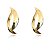 Brinco Pétala Lisa Folheado Em Ouro 18k [F027] - Imagem 1
