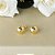 Brinco De Bola Lisa Folheada Em Ouro 18k [F027] - Imagem 3