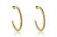 Brinco Argola Grande De Bolinha Dourada Folheado Em Ouro 18k [F027] - Imagem 1