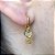 Brinco Argolinha Com Chave Folheado [F027] - Imagem 2