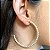 Brinco De Argola Com Pérolas Pequenas Folheado Em Ouro 18k [F027] - Imagem 2