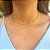 Choker Com Corações Folheado Em Ouro 18k [F027] - Imagem 2
