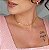Choker Com Gotinhas Folheado Em Ouro 18k [F027] - Imagem 2