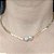 Choker Corrente Com Duas Pérolas Grandes [F027] - Imagem 2